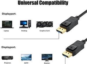 UVOOI 4K DisplayPort Cable 50 Feet, Long DP to DP Cable 50FT DisplayPort Cord Support 4K@30Hz, 2K, 1080P@60Hz for PC, TV, Gaming Monitor, Computer, Desktop, Laptop (50ft, 15.2m)