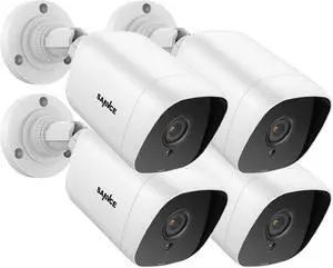 SANNCE 8CH Full 1080N Security Camera System CCTV DVR and (8) 720P Night Vision Surveillance Cameras, IP66 Weatherproof, QR Code Scan and Remote Access