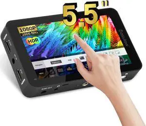 Desview R6 Camera Field Monitor 5.5inch Touchscreen Monitor, UHB 2800nits 1920x1080 IPS 4K HDMI with 3D LUT HDR Waveform Vectorscope False Color Zebra for DSLR & Mirrorless