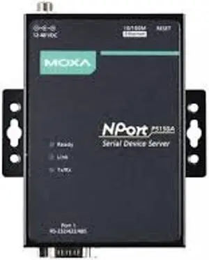 MOXA NPort P5150A - 1 Port RS-232/422/485 PoE Serial Device Server, 10/100M Ethernet, DB9 Male, 0-60C, 1KV Serial Surge Protection