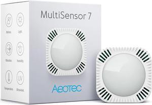 Aeotec MultiSensor 7, 6-in-1 Zwave Sensors Contains Monitor Motion, Temperature, Light, Humidity, UV, and Vibration, Z-Wave Plus, Gen7, S2, SmartStart Enabled, Compatible with Zwave Hub Smartthings