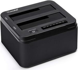 USB 3.0 to SATA III Dual Bay External Hard Drive Docking Station for 2.5 or 3.5in HDD Duplicator Clone Function
