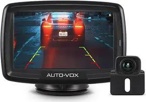 AUTO-VOX CS-2 Wireless Backup Camera with 4.3" Car Monitor, Easy Install Stable Digital Signal Back Up Camera System, Super Night Vision Reverse Cam for Truck, SUV, Van, Trailer