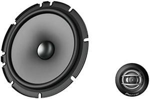 PIONEER TS-A652C A Series 6-1/2" 350 W Max Power, Carbon/Mica-Reinforced IMPP Cone, 20mm PI Tweeter - Component Speakers (Pair), Gray
