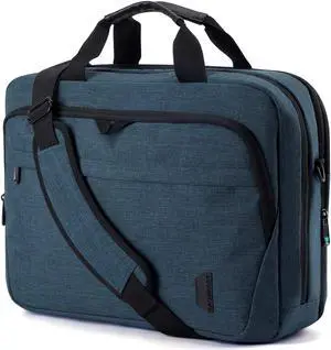 BAGSMART 17.3 Inch Laptop Bag, Expandable Computer Bag Laptop Briefcase Men Women,Laptop Shoulder Bag,Work Bag Business Travel Office, Dark Blue