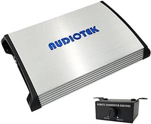 Audiotek AT7000M 1 Channel Monoblock Class D Car Amplifier - 7000 Watts, 1 Ohm Stable, LED Indicator, Bass Knob Included, Mosfet Power Supply, Great for Subwoofers