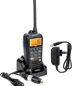 Retevis RM40 Handheld Marine Radio with GPS, DSC Radio Marine,Boat Radio Floating IP67 Submersible Waterproof,Mob,NOAA Weather Alert,1500mAh,Marine Radio Handheld with Distress for Boats Coast Guard