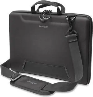Kensington LS520 Stay-On Laptop Case for 11.6" Chromebooks & Laptops, Clamshell, Shoulder Strap, Water-Resistant (K60854WW), Grey