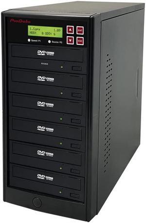 Piodata 1 to 5 24X Burner M-Disc Support CD DVD Duplicator - Standalone Copier Duplication Tower PIO-S5T-DVD-BK