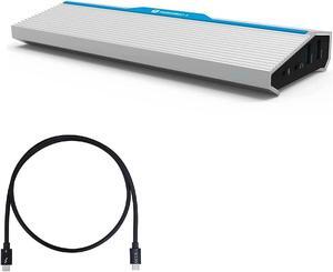 Accell Thunderbolt 3 Dual 4K Docking Station, Bundled with Additional TB3 USB Type C Cable 2.3 ft