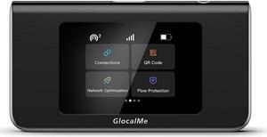 GlocalMe Mini Turbo 4G LTE Mobile Hotspot, No SIM Card Needed, Portable WiFi Hotspot Unlock Device for Home or Travel in 150+ Countries,Smart Local Network Auto-Selection,with US 8GB&Global 1GB Data
