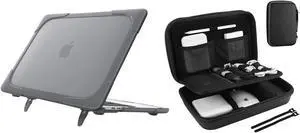 ProCase MacBook Air 13 Inch Case 2020 2019 2018 Release A2337 M1 A2179 A1932 Bundle with ProCase Hard Travel Electronic Organizer Case