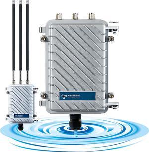 KuWFi Outdoor Wireless WiFi Access Point 11AC 750Mbps Dual-Band 2.4G/5.8G Antennas Waterproof Base Station AP Support Wireless AP/WiFi Repeater