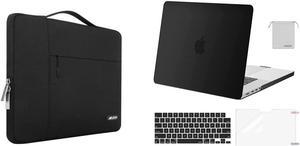 MOSISO Compatible with MacBook Pro 16 inch Case 2021 Release A2485 M1 Multifunctional Sleeve BagPlastic Hard ShellKeyboard SkinScreen ProtectorStorage Bag Black