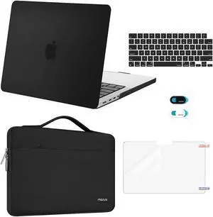 MOSISO Compatible with MacBook Pro 14 inch Case 2025 2024 2023 2022 2021 M5 M4 M3 M2 M1 A3434 A3112 A3185 A3401 A2918 A2992 A2779 A2442, Case&Bag&Keyboard Skin&Webcam Cover&ScreenFilm, Black