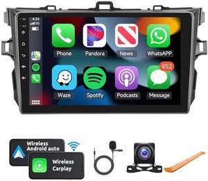 2+64G for Toyota Corolla 2009-2013 Android Car Stereo with Wireless Carplay Android Auto, 9 Inch Touch Screen Bluetooth Car Radio Support GPS Navigation WiFi FM SWC USB Mirror Link + HD Backup Camera