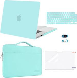 MOSISO Compatible with MacBook Pro 16 inch Case 2023 2022 2021 Release M3 A2991 M2 A2780 M1 A2485 Pro Max Chip Plastic Hard CaseSleeve BagKeyboard SkinWebcam CoverScreen Protector Hot Blue