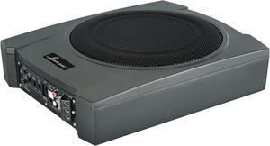 PyleUsa 10-Inch Low-Profile Amplified Subwoofer System- 900 W Compact Enclosed Underseat Car Audio Subwoofer w Built in Amp