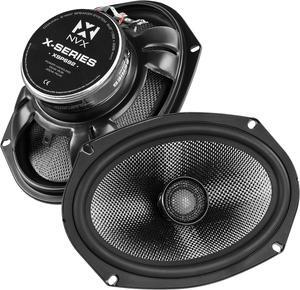 NVX(r) XSP692 6x9 Car Speakers, 600W Max, 300W RMS, 2-Way Coaxial w/ 1" Silk Dome Tweeters & Built-in X-Overs, Easy to Install in Cars/Trucks/Doors (Pair)