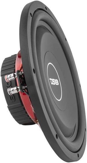 DS18 SRW12.4D Shallow Subwoofer - 12" Speaker, 440 MAX Power, 220W RMS, Rubber Edge and Paper Cone, Red Steel Basket, Dual Voice Coil, 4+4 Ohms Impedance