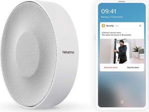 Netatmo Smart Indoor Siren | Wireless 110 Decibel Siren | Auto Arm & Disarm | Easy Installation Can Be Powered with Batteries Or Hard Wired | Model NIS01US