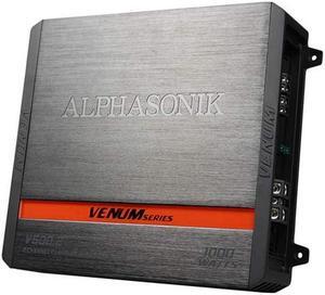 Alphasonik V500.2 Venum Series 1000 Watts Max 2-Channel Car Amp with Power Plant Chip 4-Way Protection Circuitry Multi-Channel Bridgeable Class A/B with Low Level Outputs & High Level Input
