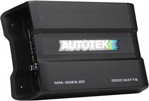 Autotek MM-3025.2D Mean Machine 3000 Watt Amplifier, Compact Bridgeable, 2 Channel Amplifier