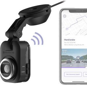 Scosche NEXS1 Full HD 1080P Smart Phone Enabled Dash Cam Powered by Nexar with 64GB Micro-SD Card - WiFi & Bluetooth - Car Security Camera System with StickGrip Suction Cup for Secure Mounting