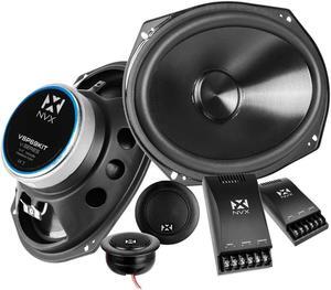 NVX(r) VSP69KIT 6x9 Premium Car Speakers, 900W Max, 300W RMS, 2-Way Component System w/ 1" Silk Dome Tweeters & Passive X-Overs, Easy to Install in Cars/Trucks/Doors (Pair)