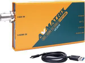 AVMatrix UC2018 Game SDI/HDMI to USB3.1 Gen1(USB3.0) Capture cam Link Card 1080p 60fps Live Streaming