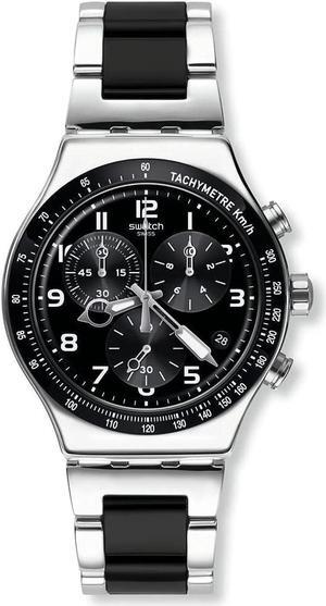 Swatch Irony New Chrono Speed UP Again Quartz Watch, Black