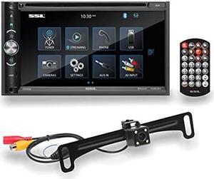 Sound Storm Laboratories DD695BR Car DVD Player - A-Link (Screen Mirroring), Double Din, 6.95 Inch Touchscreen, Bluetooth Audio and Hands-Free Calling, DVD, CD, USB, SD Aux AV in, Rear Camera Included