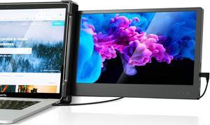 Alecewey Portable Monitor for Laptop Screen Extender Dual Monitor 12 Inch FHD 1080P IPS Display USB-A/Type-C/HDMI/Speakers for 13-16 Inch Computer Mac Windows Phone