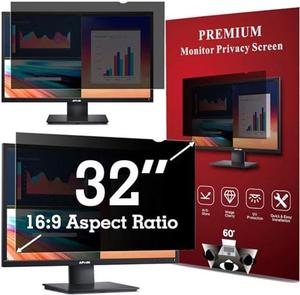 APeiSi 32 Inch Privacy Screen Filter for Computer Widescreen 16:9 Monitor - Privacy Shield,Anti-Glare and Anti-Blue light Screen Protector