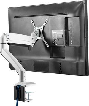 AVLT Single 17"-49" Monitor Arm Desk Mount fits One 50.7 lbs Heavy Duty Monitor Full Motion Height Swivel Tilt Rotation Adjustable Monitor White Arm VESA 200x200 200x100 100x100 75x75