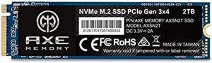 AXE MEMORY 2TB NVMe M.2 2280 PCIe Gen 3x4 Internal SSD Solid State Drive (SSD)