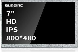 AURSINC 7'' HDMI Screen LCD Display Monitor for Raspberry Pi 4 4B 3B+ 3B 3A+ 2B B+ Windows 7/8/10 | Capacitive Panel with DSI Cable | 800x480 Pixel | Plug&Play Driver Free (NOT Touchscreen)