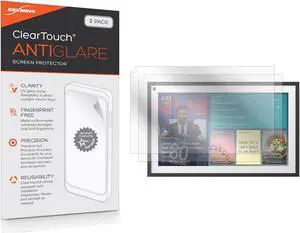 BoxWave Screen Protector Compatible with  Echo Show 15 - ClearTouch Anti-Glare (2-Pack), Anti-Fingerprint Matte Film Skin for  Echo Show 15