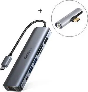 Product Image USB C Hub Multiport Adapter, Dockteck 7-in-1 USB-C Hub with 4K 60Hz HDMI with USB C to 3.5mm Headphone Audio Adapter, CableCreation 2-in-1 USB C Type-C to Hi-Res