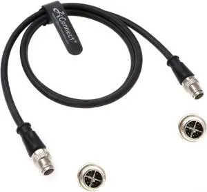 AConnect M12-X-Code Ethernet-Cable for Cognex Industrial Camera M12 8 Pin Male X-Code to 8 Pin Male X-Code Shielded Industrial Cord Waterproof Anti-UV 1M