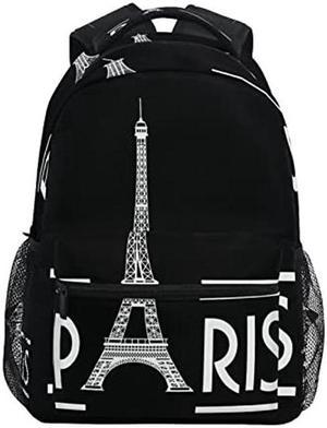 ALAZA Paris Eiffel Tower France Black Travel Laptop Backpack Business Daypack Fit 15.6 Inch Laptops for Women Men