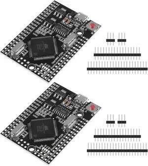 Alinan 2pcs MEGA 2560 PRO Embed CH340G/ATMEGA2560-16AU Chip with Male Pinheader Compatible with MEGA2560