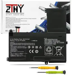 ZTHY B41N1341 Laptop Battery Replacement for ASUS Q502 Q502L Q502LA Q502LA-BBI5T12 Q502LA-BBI5T14 Q502LA-BBI5T15 Q502LA-BSI5T14 Series Notebook 0B200-00960000 15.2V 64Wh