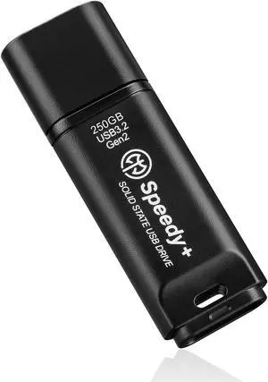 AXE MEMORY Portable SSD 250GB Solid State USB Drive, USB 3.2 Gen2 UASP SuperSpeed+. Optimal Speeds Up to 600MB/s Read, 260MB/s Write - Speedy+