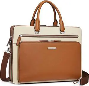 BOSTANTEN Briefcases for Men Leather Laptop Bag 15.6 inch Computer Messenger Shoulder Bag Buisness Travel Work Handbag