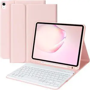 BQSS Keyboard Case for iPad Air 11 Inch M3/M2 (2025/2024) Wireless Keyboard Case for iPad Air 10.9 Inch 5th/4th Generation (2022/2020) Detachable for iPad Pro 1st Case with Pencil Holder Pink