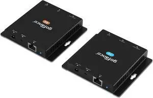 gofanco 4K30Hz USB KVM and HDMI 1.4 Over CAT6 / CAT7 Extender  328ft Extension, 2X USB Keyboard/Mouse, Near Zero Latency, HDMI Loopout, Dual PoC, HDCP 2.2, ESD Protection (KVMHDExt100)