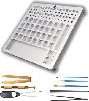 Metal Switch Lube Station Opener Acrylic Lube Station DIY Cover Removal Platform Keycaps Puller for Custom Cherry Mechanical Keyboard