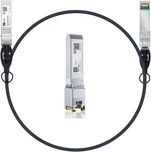 10Gbase-T SFP+ RJ45 Transceivers with 10G SFP+ DAC 1M,Compatible with Cisco, Meraki, MikroTik, Ubiquiti, Unifi, Netgear, QNAP, D-Link and More