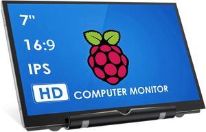 HMTECH 7 Inch Raspberry Pi Screen 800x480 HDMI Portable Monitor IPS LCD Screen Display for Raspberry Pi 5/4/3/2/Zero/B/B+ Win11/10/8/7 (Non-Touch)